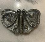 Kleine vintage Franse tinnen vlindervormige sieraden doosje, Antiek en Kunst, Antiek | Tin, Ophalen of Verzenden