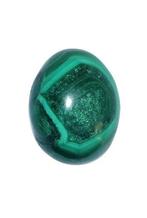 Ei Malachiet  Formaat: ca. 20 x 27 mm  Gewicht: 30 gram, Ophalen of Verzenden, Mineraal