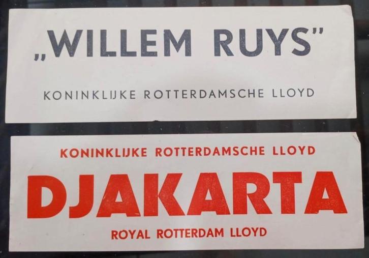 Scheepvaart Indie 1950 M.s. WILLEM RUYS 6 items w.o. paxlist, Verzamelen, Scheepvaart, Zo goed als nieuw, Overige typen, Motorboot