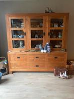 Teak vitrine / buffet kast, Ophalen, Zo goed als nieuw, 25 tot 50 cm, 200 cm of meer
