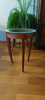 Kersenhouten bijzettafel, 60cm hoog, Gebruikt, Klassiek, Rond, Ophalen of Verzenden