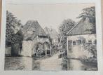 Potloodtekening A. Hogeveen "Watermolen Haaksbergen"., Ophalen of Verzenden
