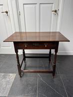Antieke Engelse Eikenhouten Wandtafel, ca. 1700, Ophalen