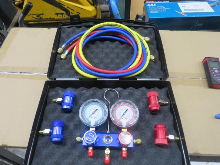 Airco diagnose set Manometerset manifoldset 2-weg manometer, Doe-het-zelf en Verbouw, Gereedschap | Handgereedschap, Nieuw, Ophalen of Verzenden