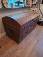 Antieke massief eiken schatkist / dekenkist, Antiek en Kunst, Ophalen