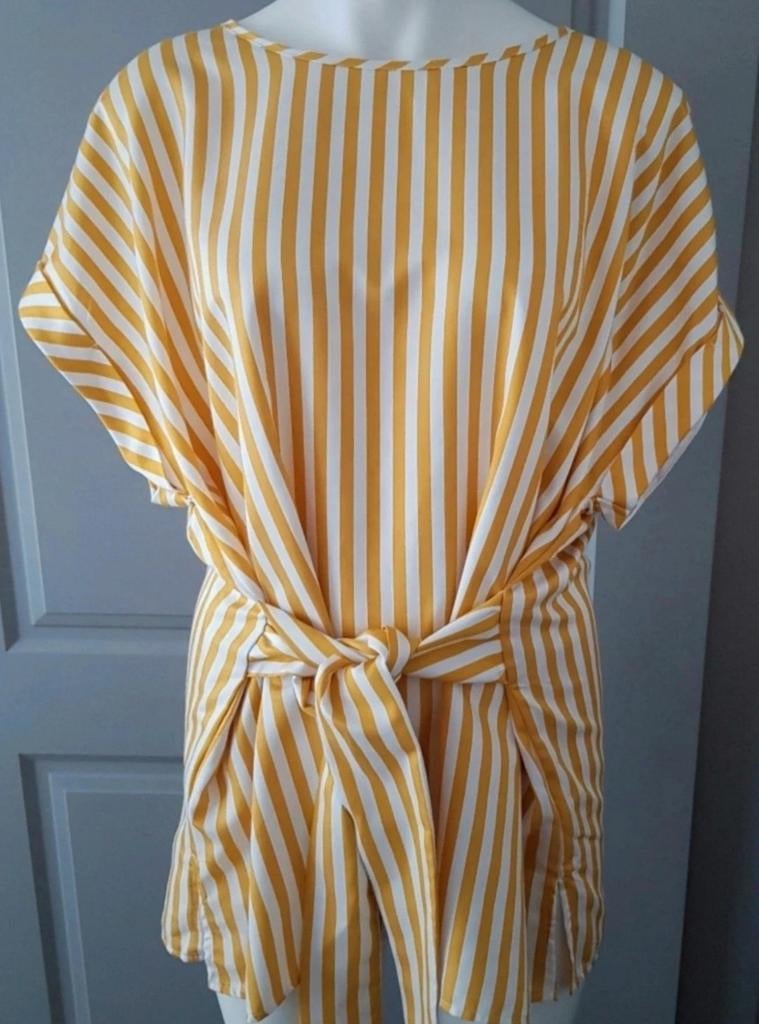 Nieuwe blouse XXL 2XL 44 SoyaConcept geel wit streepjes, Soyaconcept, Geel, Maat 46/48 (XL) of groter, Nieuw