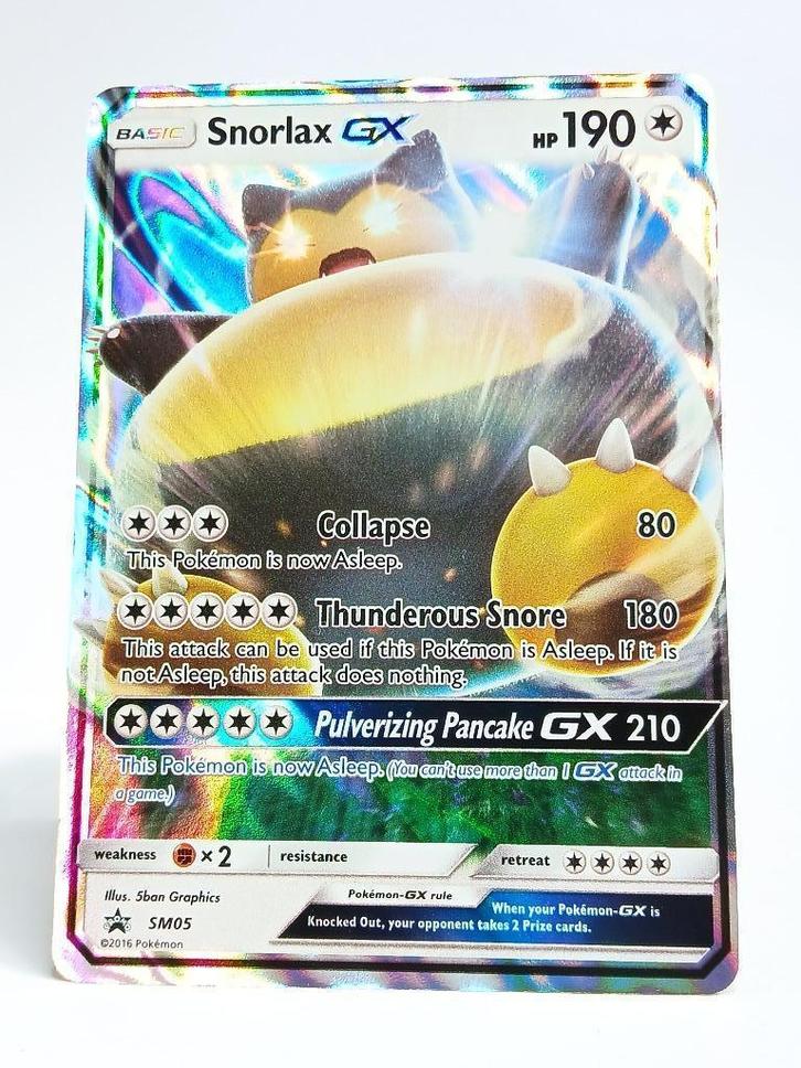 Pokémon - Promo - SM05 - Snorlax GX - GX, Hobby en Vrije tijd, Verzamelkaartspellen | Pokémon, Zo goed als nieuw, Losse kaart