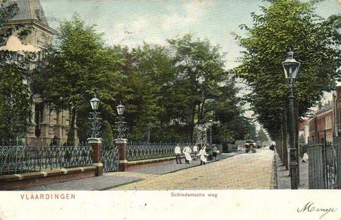 Vlaardingen - Schiedamsche weg - 1905 gelopen, Verzamelen, Ansichtkaarten | Nederland, Gelopen, Utrecht, Voor 1920, Ophalen of Verzenden