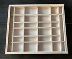 Houten sorteerbak letterbak 29x25cm transparant deksel, Ophalen of Verzenden, Zo goed als nieuw, Materiaal