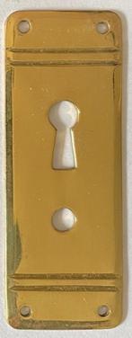 meubelbeslag verticale messing sleutelplaat, Antiek en Kunst, Ophalen of Verzenden