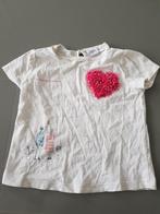Zara tshirt met hart detail "always think about you" maat104, Meisje, Ophalen of Verzenden, Zo goed als nieuw, Zara