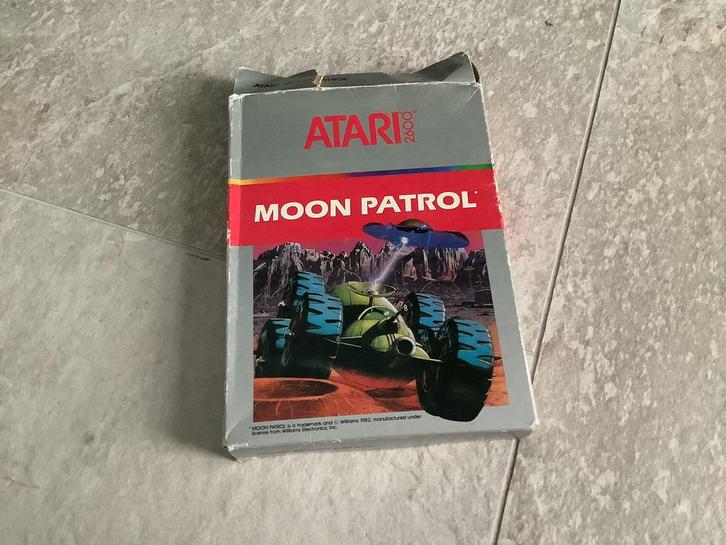 Atari 2600 Moon Patrol in doos, Spelcomputers en Games, Games | Atari, Gebruikt, Atari 2600, 1 speler, Vanaf 3 jaar, Ophalen of Verzenden