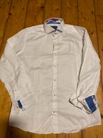 WAM DENIM WIT+ BLOEM OVERHEMD L (M), Wit, Ophalen of Verzenden, Zo goed als nieuw, Halswijdte 41/42 (L)