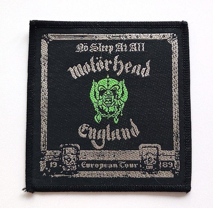 Motorhead erg zeldzame vintage 1989 no sleep at all patch 72, Verzamelen, Muziek, Artiesten en Beroemdheden, Nieuw, Kleding, Verzenden