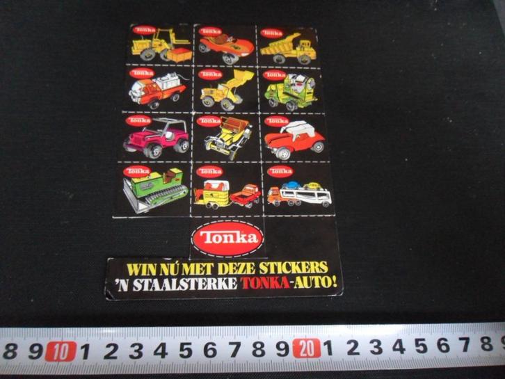 sticker set tonka speelgoed auto vorkheftruck truck trailer, Verzamelen, Stickers, Zo goed als nieuw, Ophalen