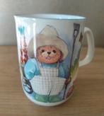 ROSE OF ENGLAND BEKER MET TUINIERENDE BEERTJES*MOK MET BEER, Verzenden, Zo goed als nieuw, Porselein, Overige typen