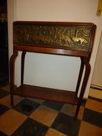 ART DECO plantbak jardinière console tafel koper hout ca1930, Ophalen