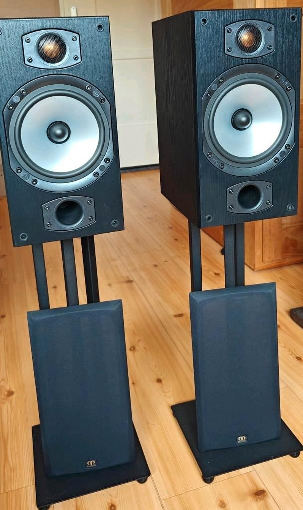 Monitor Audio Bronze B2 luidsprekers.  Lees aub., Audio, Tv en Foto, Luidsprekers, Gebruikt, Front, Rear of Stereo speakers, 60 tot 120 watt