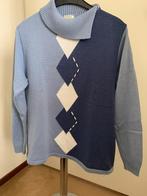 BlauweTrui met Ruitpatroon (Setterlaine), Ophalen, Blauw, Setterlaine, Maat 42/44 (L)