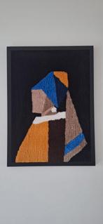 Meisje met de parel, getuft van wol 70x50, Ophalen of Verzenden