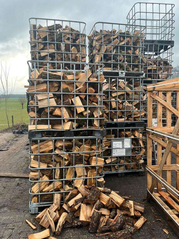 Gekloofd verse mix kachelhout, Tuin en Terras, Haardhout, 6 m³ of meer, Ophalen