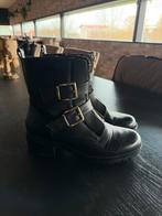Mooie zwarte biker boots maat 40, gouden rits en gespen, Kleding | Dames, Schoenen, Ophalen of Verzenden, Zo goed als nieuw, Zwart