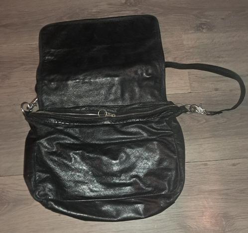Mooie Zwart leren dames Tas van Scenario, Sieraden, Tassen en Uiterlijk, Tassen | Damestassen, Zo goed als nieuw, Handtas, Zwart