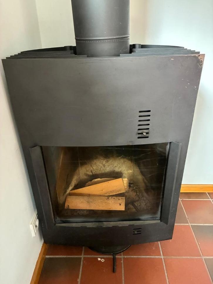 Harry Leenders draaibare houtkachel fuga M, Huis en Inrichting, Kachels, Gebruikt, Vrijstaand, Houtkachel, Hout, Ophalen