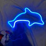 Neon verlichting LED ´Dolfijn´ blauw. USB of Batterijen, Huis en Inrichting, Lampen | Wandlampen, Ophalen of Verzenden, Nieuw