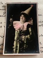 Dame, pierrot met glaasje wijn (HH), Ophalen of Verzenden, Voor 1920, Gelopen, Overige thema's