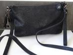 Leren clutch LouLou design schoudertas tasje leer crossbody, Ophalen of Verzenden, Gebruikt, Zwart, Schoudertasje