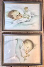2 VINTAGE BABY SCHILDERIJTJES VAN BESSIE PEASE GUTMANN, Ophalen of Verzenden