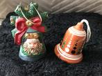 2 SCHITTERENDE VINTAGE KERSTBELLEN VAN AARDEWERK DIE BELLEN, Ophalen of Verzenden, Zo goed als nieuw