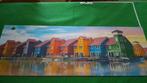 Legpuzzel gekleurde huizen, Ophalen of Verzenden, 500 t/m 1500 stukjes, Gebruikt, Legpuzzel