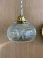 Vintage Holophane Hanglamp, Huis en Inrichting, Lampen | Hanglampen, Ophalen of Verzenden, Gebruikt, Glas, Minder dan 50 cm