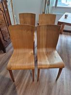 Eetkamerstoelen design eiken stoel stoelen 4 stuks vintage, Huis en Inrichting, Stoelen, Ophalen, Gebruikt, Bruin, Vintage