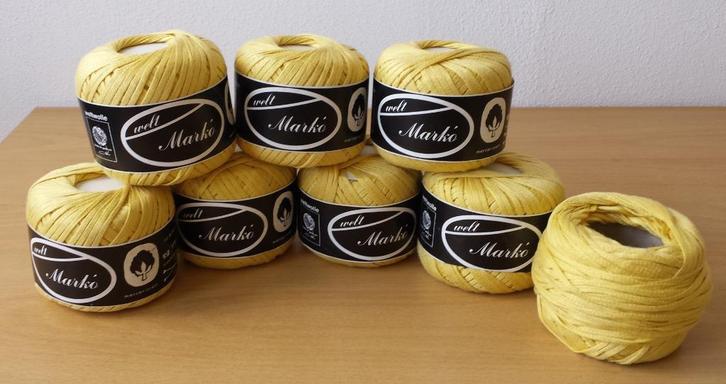 8 bollen Welt Markó Garen - Berger & Voigt - zachtgeel, Hobby en Vrije tijd, Breien en Haken, Nieuw, Breien, Wol of Garen, Ophalen of Verzenden