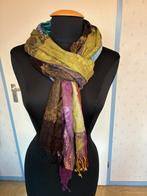 179 Sjaal in turqoise/paars/rood/groen/geel, Verzenden, Zo goed als nieuw, Sjaal
