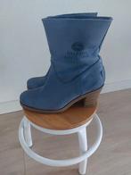 Shabbies, lederen enkellaarzen blauw, 39, Kleding | Dames, Schoenen, Ophalen of Verzenden, Zo goed als nieuw, Blauw