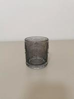 Kaarshouder/theelichthouder smokeglas, Huis en Inrichting, Ophalen of Verzenden, Gebruikt, Overige materialen, Minder dan 25 cm