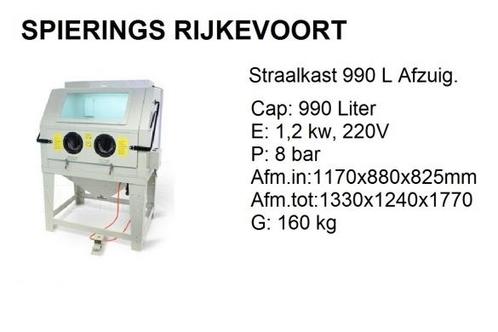 Zandstraalkast 990ltr Straalcabine straalkast Spierings, Doe-het-zelf en Verbouw, Reinigingsmachines, Nieuw, Ophalen of Verzenden