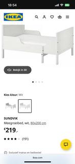 Ikea Sundvik meegroeibed, Ophalen, Gebruikt, 70 tot 85 cm, Matras