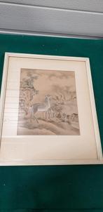 schilderij herten met landschap, Ophalen of Verzenden, 'T Olde Gre-j, Info@toldegrej.nl, Endepoelstraat 20f Didam