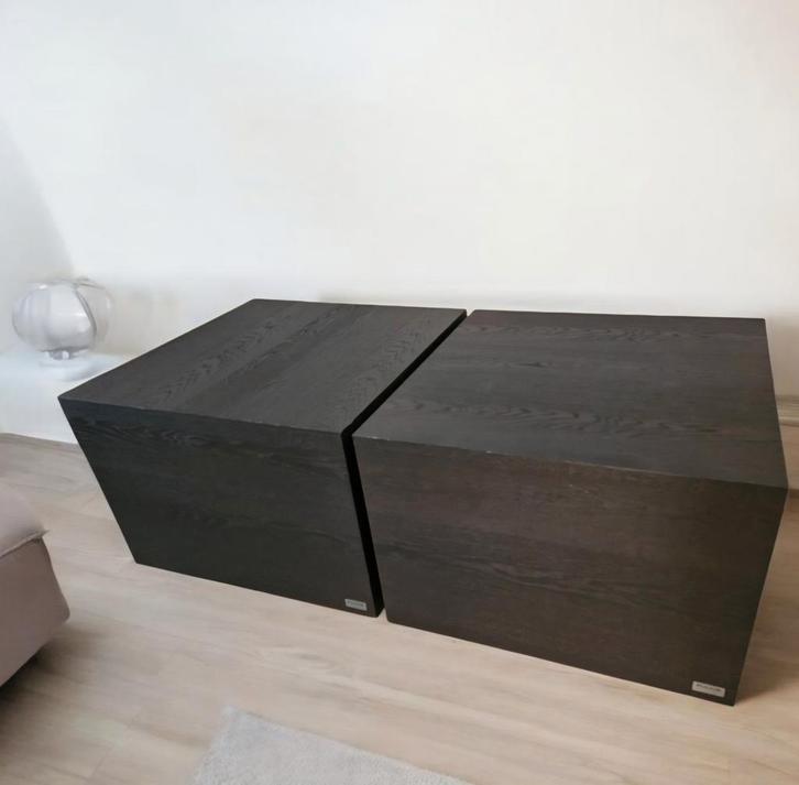 PUUUR Bloktafels - Salontafel / Sidetable - Wengé, Huis en Inrichting, Tafels | Salontafels, Zo goed als nieuw, 50 tot 75 cm, 50 tot 100 cm