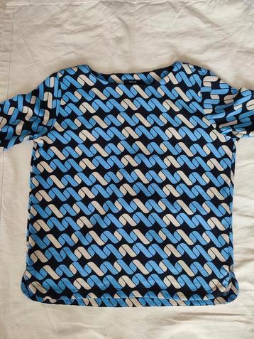 Opus Fenjo blouse shirt driekwart mouw blauw print 38 beschikbaar voor biedingen