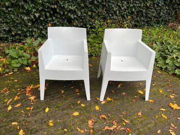 2 Philippe Starcke Driade Toy tuinstoelen, wit, beschikbaar voor biedingen