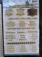 AMY DESIGN NEDERLANDSE TEKSTEN STEMPELS KERST WINTER KAARTEN, Ophalen of Verzenden, Zo goed als nieuw, Clearstamp