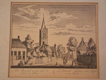Antieke Gravure Beverwijk -  beschikbaar voor biedingen