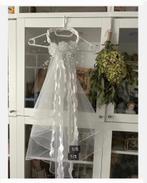 Bruidssluier met Bloemendetails linten kam glinsterrand, Wit, Ophalen of Verzenden, Zo goed als nieuw, Accessoires