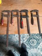 Vier oude lijm klemmen, Doe-het-zelf en Verbouw, Gereedschap | Handgereedschap, Ophalen, Gebruikt